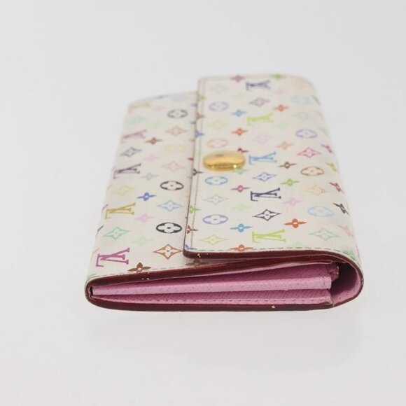 LOUIS VUITTON Multicolor Portefeuille Sarah Wallet White M93532 LV Auth 143004 - Picture 7 of 16